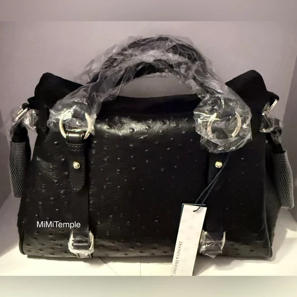 Dooney & Bourke Large Ostrich Satchel - Picture 2 of 8